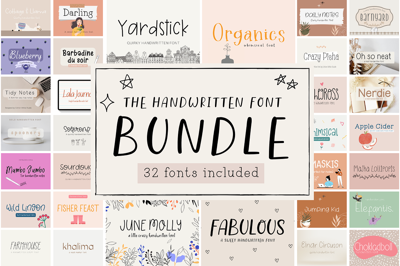 The Handwritten Font Bundle Free Download