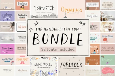 The Handwritten Font Bundle