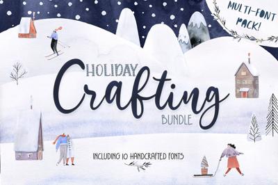 The Holiday Crafting Font Bundle Free Download