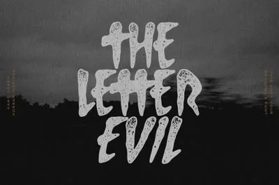 The Letter Evil Font