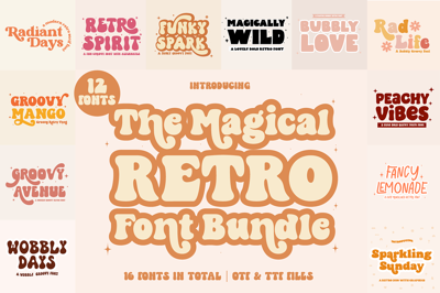 The Magical Retro Font Bundle Free Download