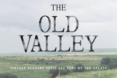 The Old Valley Elegant Serif Watercolor SVG Font