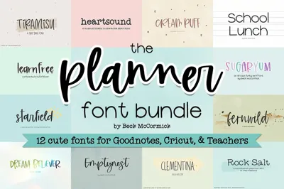 The Planner Font Bundle Free Download