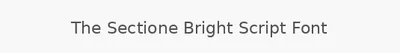 The Sectione Bright Script Font