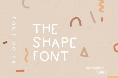 THE SHAPE FONT / bonus illustrations Free Download