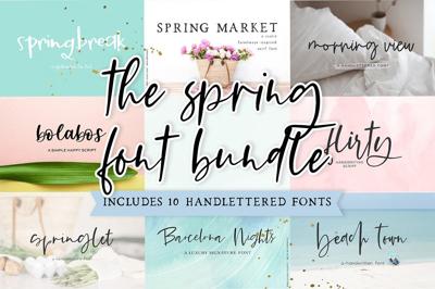 The Spring Font Bundle Free Download