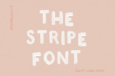 The Stripe Font / striped fonts Free Download