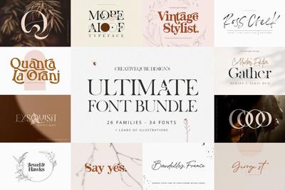 The Ultimate Font Bundle Free Download