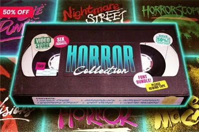 The VHS Horror Font Bundle