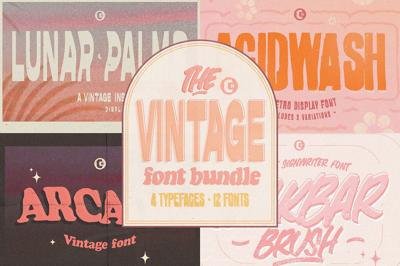 THE VINTAGE Font Bundle Free Download