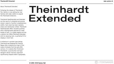 Theinhardt Extended Font