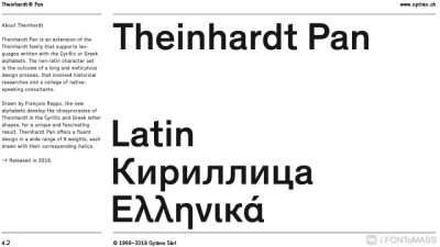 Theinhardt Pan Font