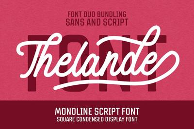 Thelande Script Vintage Free Sans Free Download