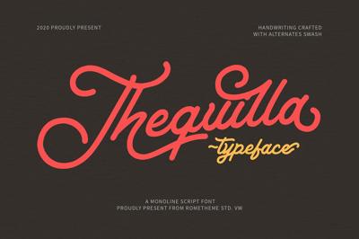 Thequilla - Monoline Script Font Free Download