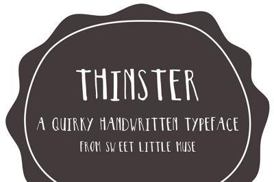 Thinster Typeface - handwritten font Free Download