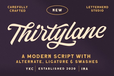 Thirtylane Script Font