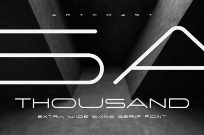 Thousand Extra Wide Sans Serif Font