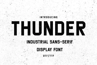 Thunder - Industrial Typeface