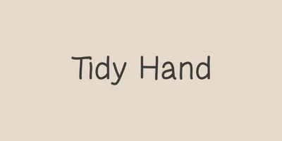 Tidy Hand Font