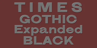 Times Gothic Font