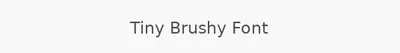 Tiny Brushy Font