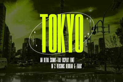 TOKYO-Ultra tall display font Free Download