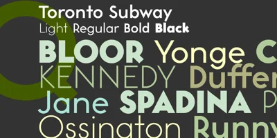 Toronto Subway Font