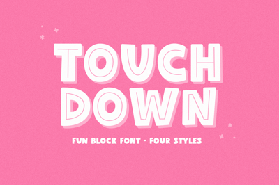 Touchdown | Cute Inline Font Free Download