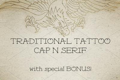 Traditional Tattoo Cap N' Serif Free Download