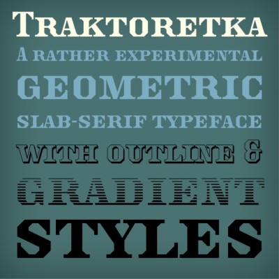 Traktoretka Font