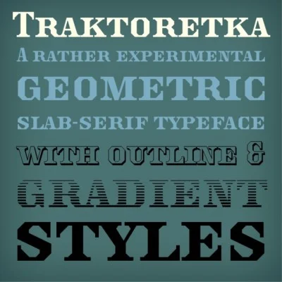 Traktoretka Font