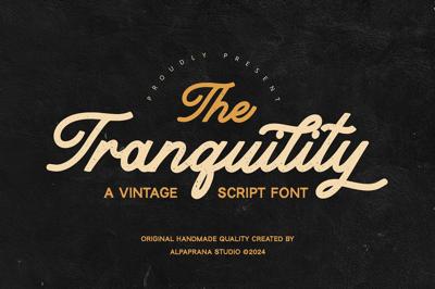 Tranquility - Vintage Script Free Download