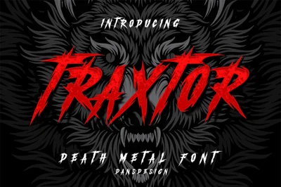 TRAXTOR Modern Metal Font