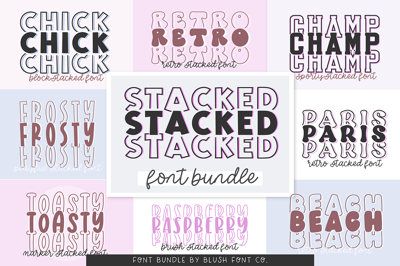 TRENDY STACKED FONT BUNDLE Free Download