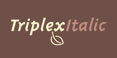 Triplex Italic Font