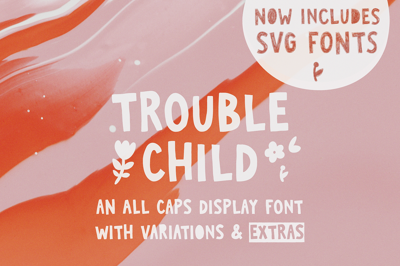 Trouble Child display SVG font Free Download