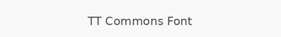 TT Commons Font