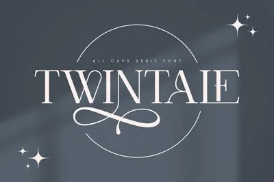Twintale All Caps Serif Font