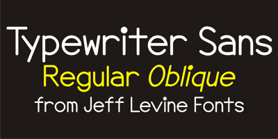 Typewriter Sans JNL Free Download