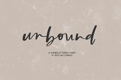 Unbound Signature Font