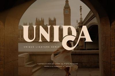 UNIDA Ligature serif typeface Free Download