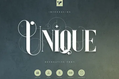 Unique - Decorative Serif Font Free Download