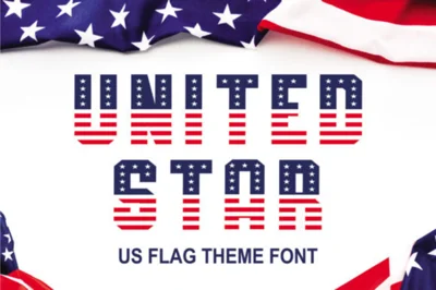 United Star Font A 4th Of July Font