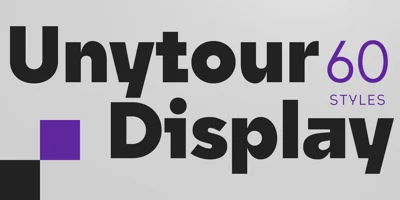 Unytour Display Font
