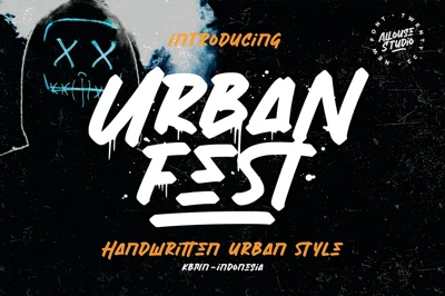 Urban Fest A Handwritten Urban Style Font