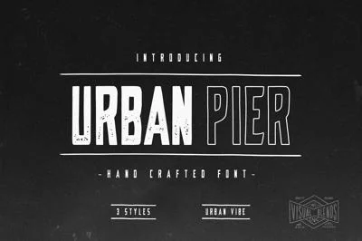 Urban Pier- Handcrafted Display Font