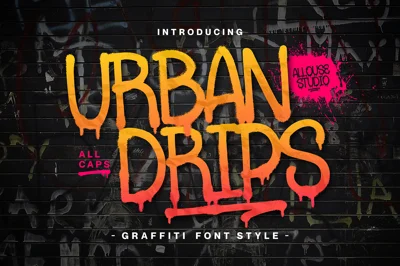 Urbandrips A Graffiti Font Style