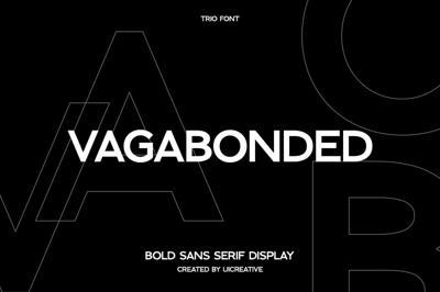 VAGABONDED Display Sans Serif Font Free Download