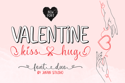 Valentine Kiss Hug Font Duo Free Download