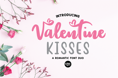 VALENTINE KISSES Script Sans Duo Free Download